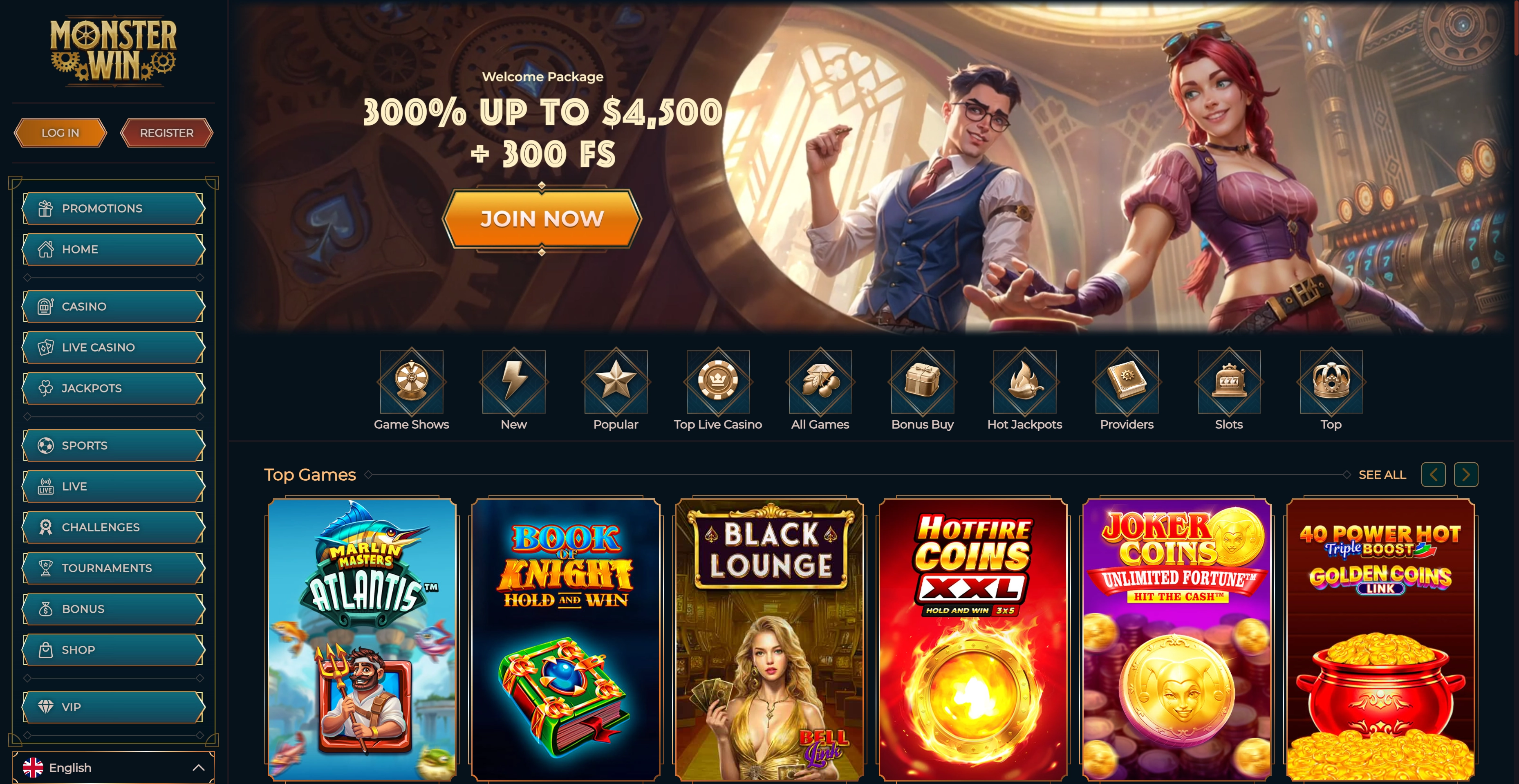 MonsterWin Casino Tablet App Preview